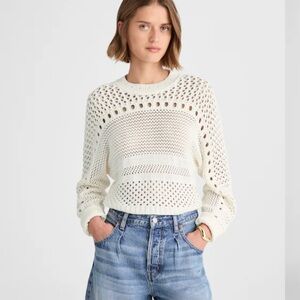 Madewell Women's Cream Textured Sweater size L